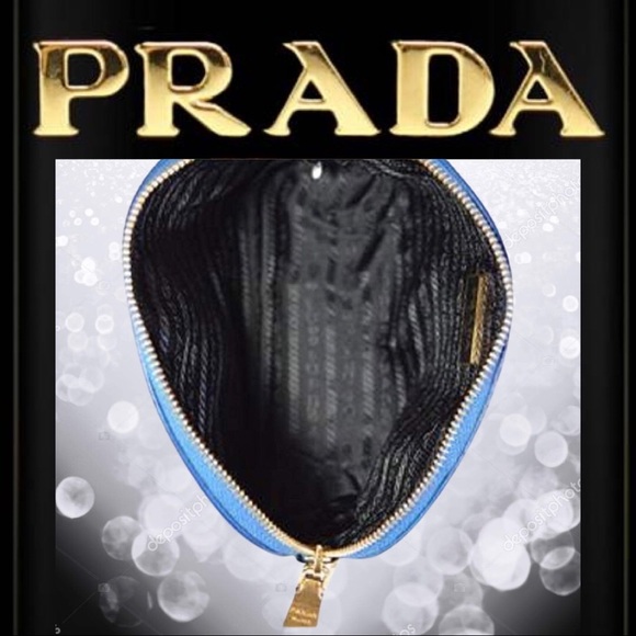 Prada Contenitore Cobalto Blue Vitello Daino Case - Picture 5 of 5